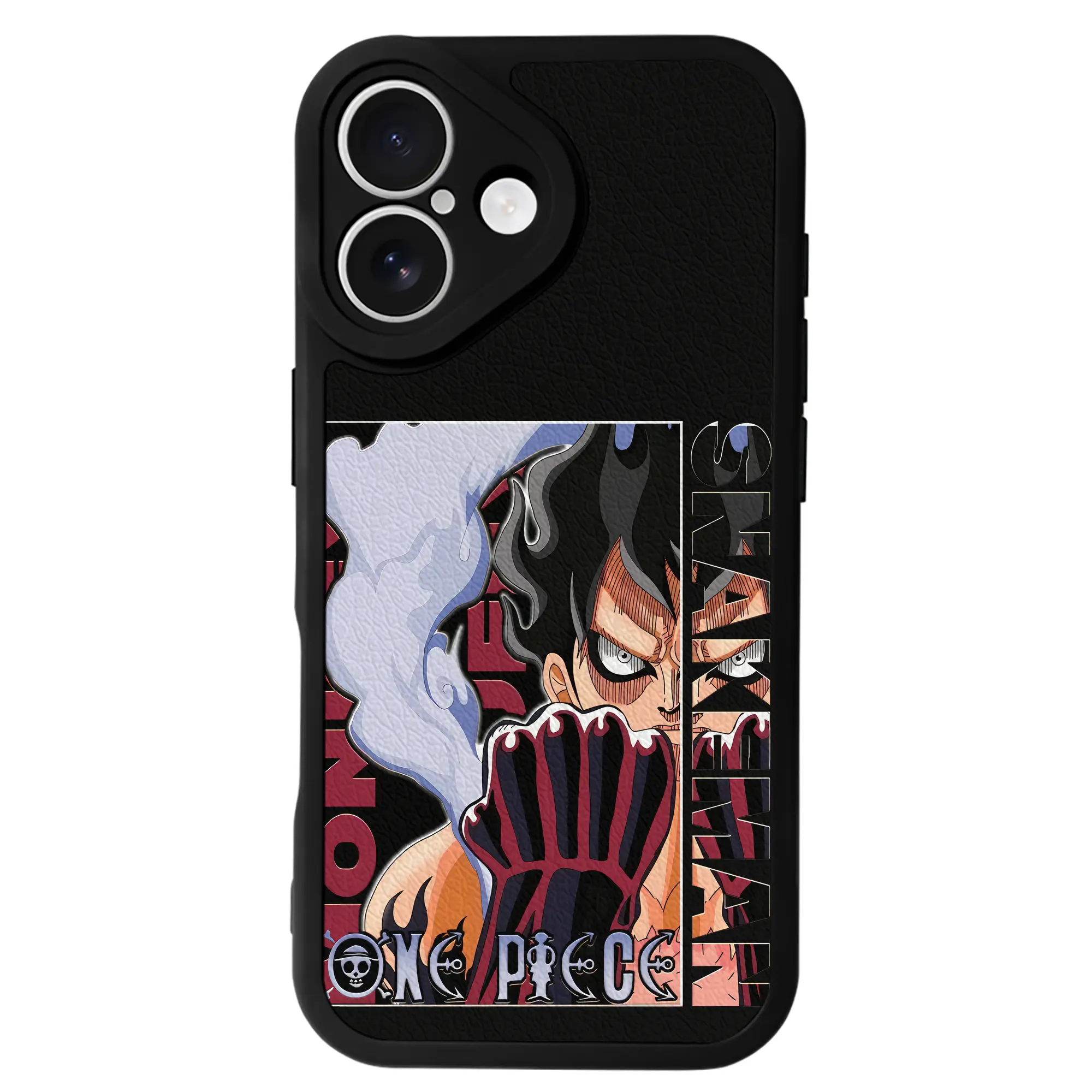 ワンピース グッズ モンキー・D・ルフィ - IPhone 16シリーズ対応 ・ シリコンスマホケース ・ レザー調 ・ 高精度フィット ・ 耐衝撃 ・ ワイヤレス充電対応 ・ 精密カット